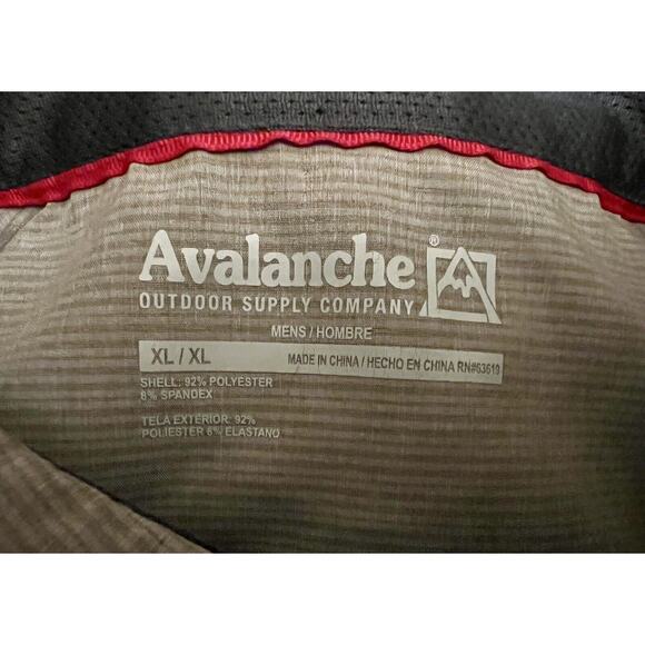 Avalanche Men Size XL Sand Tan Stretch‎ Short Sleeve Outdoor Hiking Shirt EUC - Picture 8 of 9